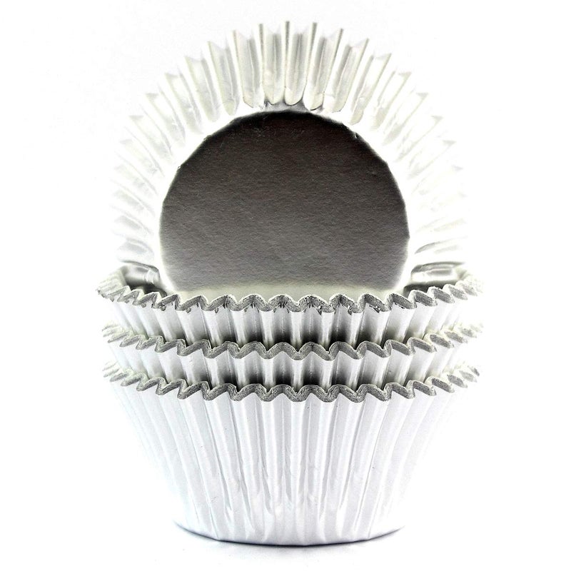 Eoonfirst Foil Cupcake Liners Standard Baking Cups 100 Pcs (Silver) - Image 1